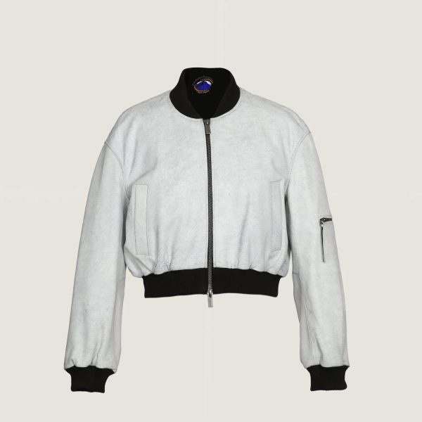 White sheep leather  Jacket